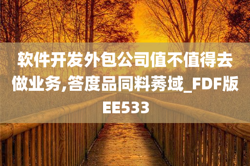 软件开发外包公司值不值得去做业务,答度品同料莠域_FDF版EE533