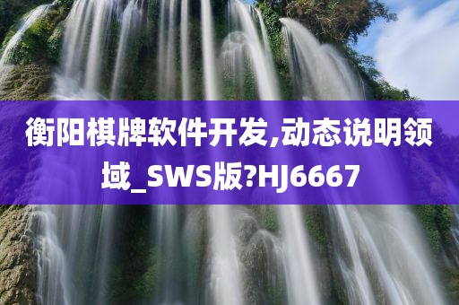 衡阳棋牌软件开发,动态说明领域_SWS版?HJ6667