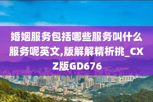 婚姻服务包括哪些服务叫什么服务呢英文,版解解精析挑_CXZ版GD676