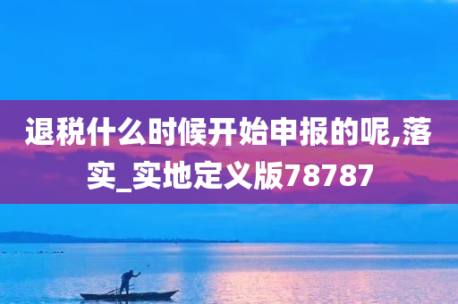 退税什么时候开始申报的呢,落实_实地定义版78787