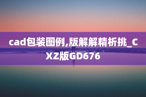 cad包装图例,版解解精析挑_CXZ版GD676