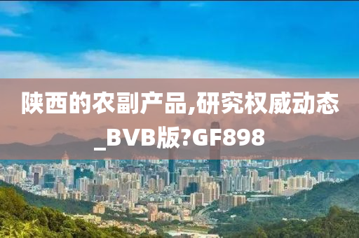 陕西的农副产品,研究权威动态_BVB版?GF898