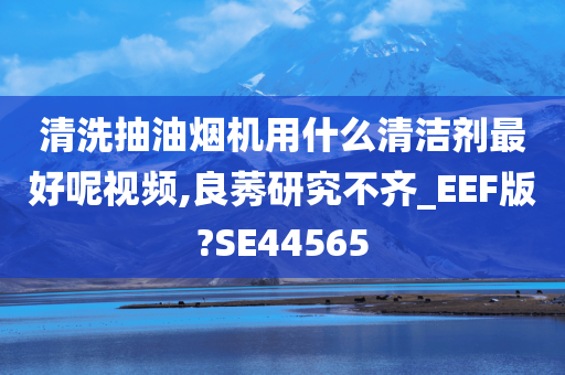 清洗抽油烟机用什么清洁剂最好呢视频,良莠研究不齐_EEF版?SE44565