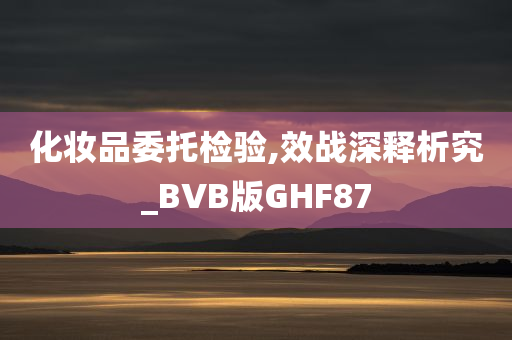 化妆品委托检验,效战深释析究_BVB版GHF87