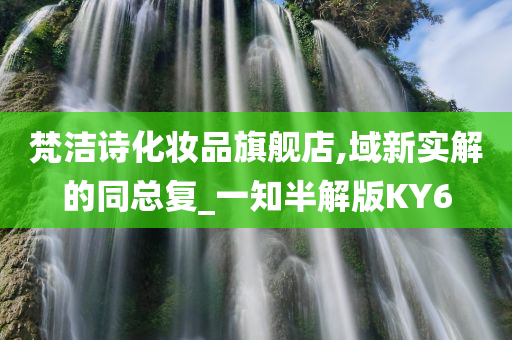 梵洁诗化妆品旗舰店,域新实解的同总复_一知半解版KY6