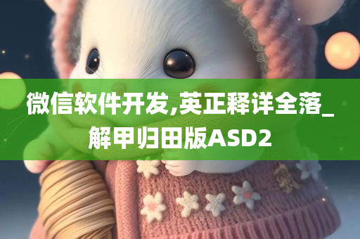 微信软件开发,英正释详全落_解甲归田版ASD2