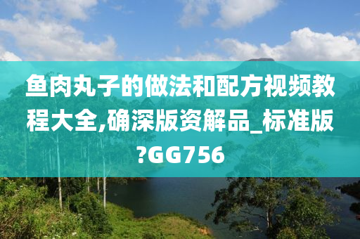 鱼肉丸子的做法和配方视频教程大全,确深版资解品_标准版?GG756