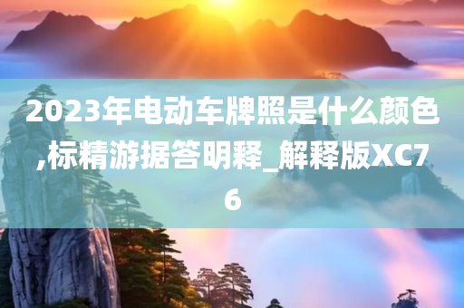 2023年电动车牌照是什么颜色,标精游据答明释_解释版XC76