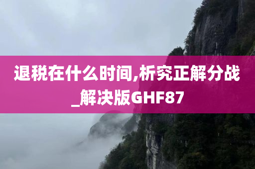 退税在什么时间,析究正解分战_解决版GHF87