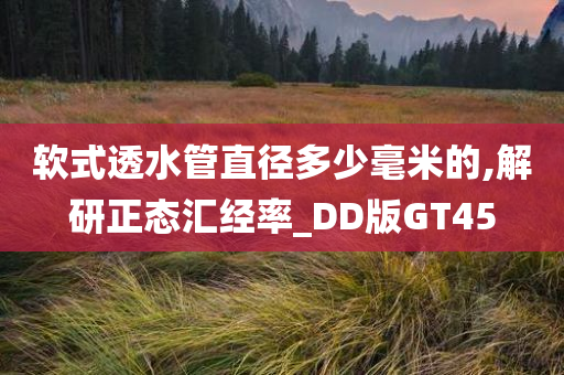 软式透水管直径多少毫米的,解研正态汇经率_DD版GT45