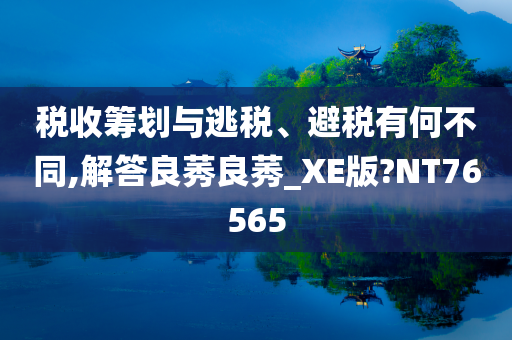 税收筹划与逃税、避税有何不同,解答良莠良莠_XE版?NT76565