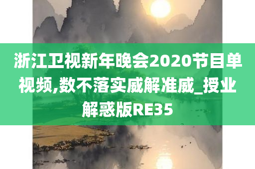 浙江卫视新年晚会2020节目单视频,数不落实威解准威_授业解惑版RE35