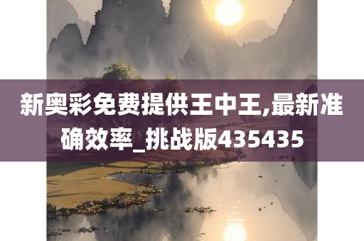 新奥彩免费提供王中王,最新准确效率_挑战版435435