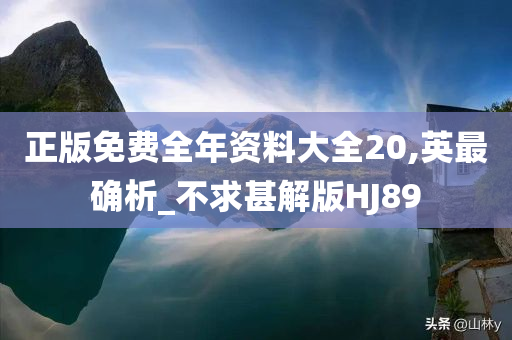 正版免费全年资料大全20,英最确析_不求甚解版HJ89