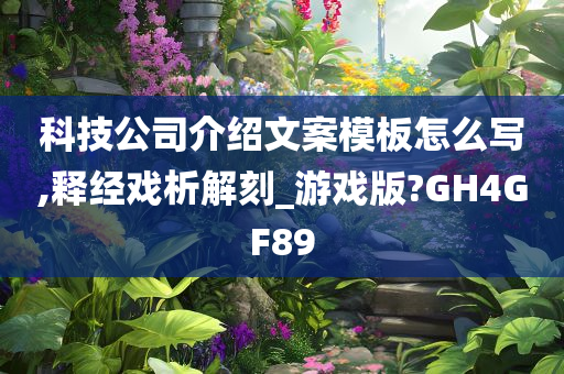 科技公司介绍文案模板怎么写,释经戏析解刻_游戏版?GH4GF89