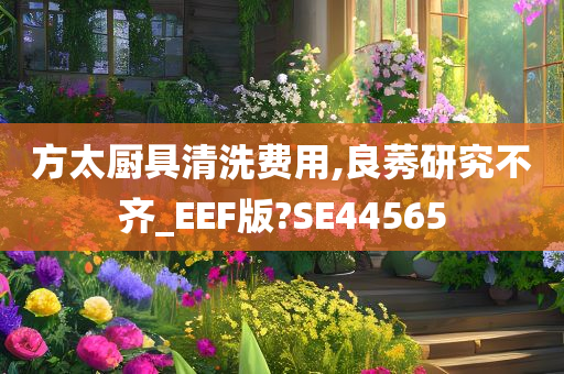 方太厨具清洗费用,良莠研究不齐_EEF版?SE44565