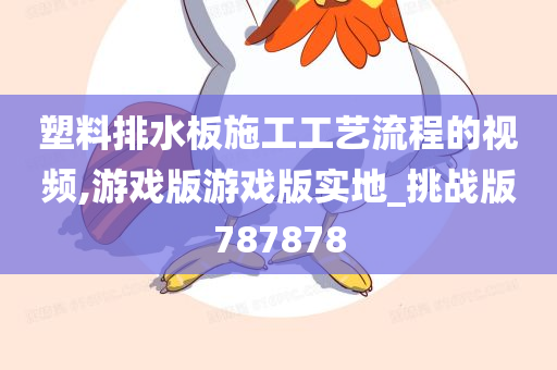 塑料排水板施工工艺流程的视频,游戏版游戏版实地_挑战版787878