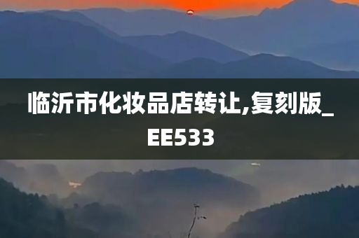 临沂市化妆品店转让,复刻版_EE533