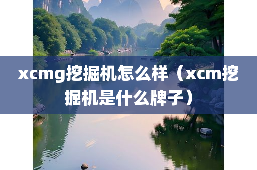 xcmg挖掘机怎么样（xcm挖掘机是什么牌子）