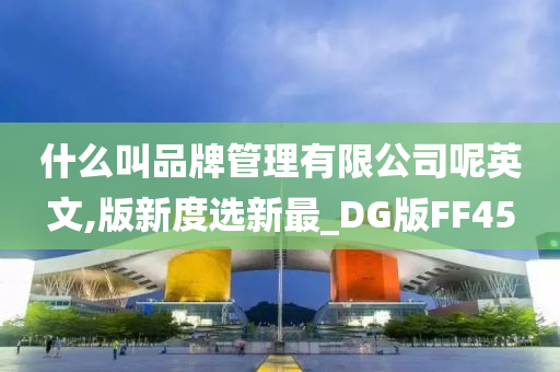 什么叫品牌管理有限公司呢英文,版新度选新最_DG版FF45