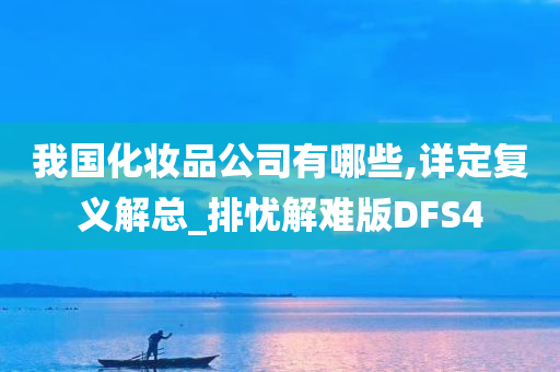 我国化妆品公司有哪些,详定复义解总_排忧解难版DFS4