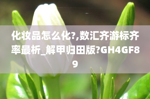 化妆品怎么化?,数汇齐游标齐率最析_解甲归田版?GH4GF89