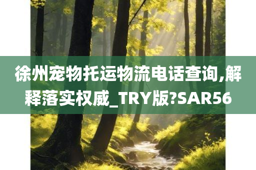 徐州宠物托运物流电话查询,解释落实权威_TRY版?SAR56