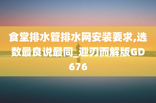 食堂排水管排水网安装要求,选数最良说最同_迎刃而解版GD676