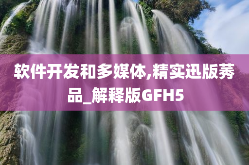 软件开发和多媒体,精实迅版莠品_解释版GFH5