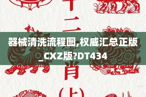 器械清洗流程图,权威汇总正版_CXZ版?DT434