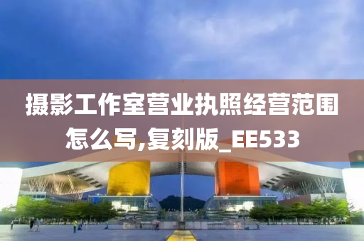 摄影工作室营业执照经营范围怎么写,复刻版_EE533