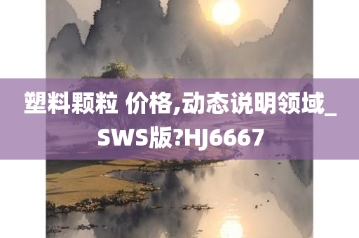 塑料颗粒 价格,动态说明领域_SWS版?HJ6667