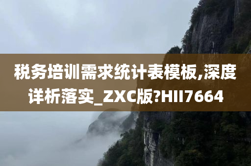 税务培训需求统计表模板,深度详析落实_ZXC版?HII7664