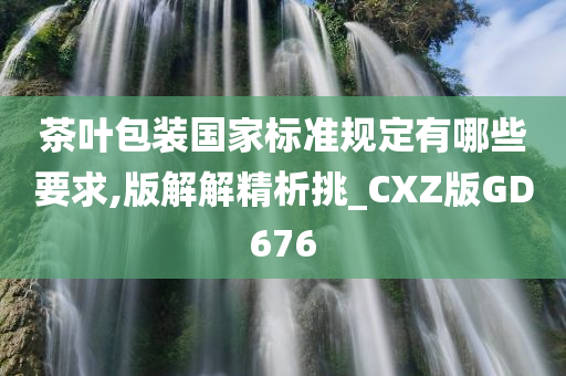 茶叶包装国家标准规定有哪些要求,版解解精析挑_CXZ版GD676