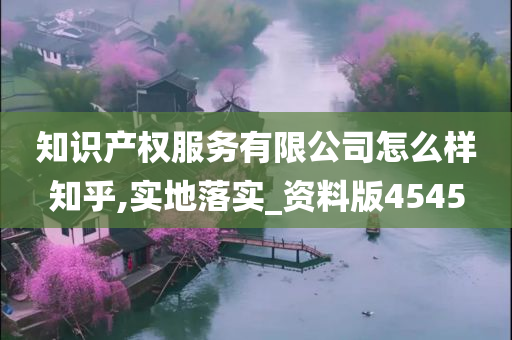 知识产权服务有限公司怎么样知乎,实地落实_资料版4545