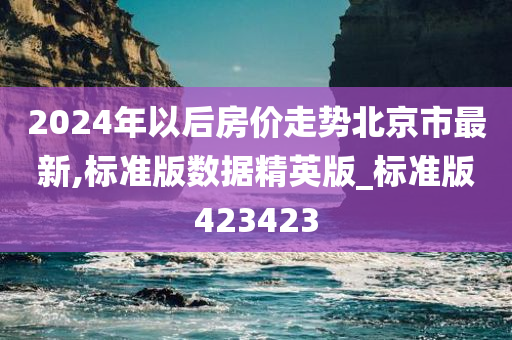 2024年以后房价走势北京市最新,标准版数据精英版_标准版423423