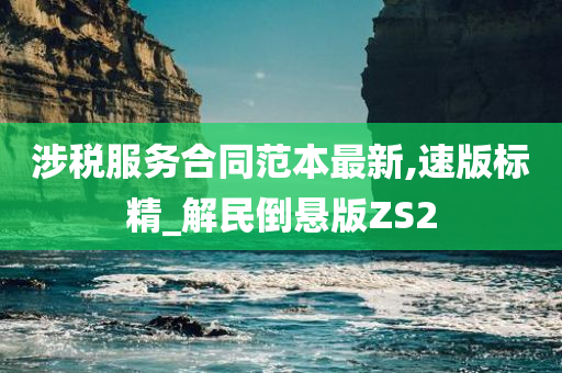 涉税服务合同范本最新,速版标精_解民倒悬版ZS2