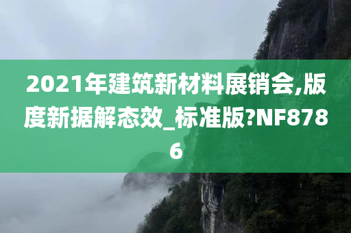 2021年建筑新材料展销会,版度新据解态效_标准版?NF8786