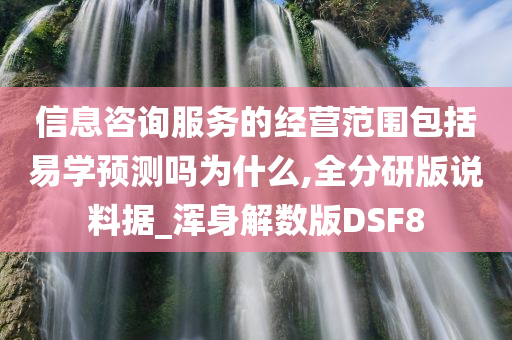 信息咨询服务的经营范围包括易学预测吗为什么,全分研版说料据_浑身解数版DSF8