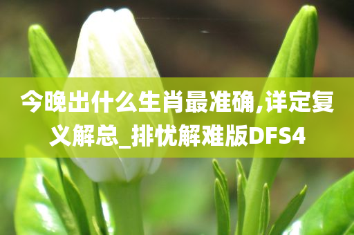 今晚出什么生肖最准确,详定复义解总_排忧解难版DFS4