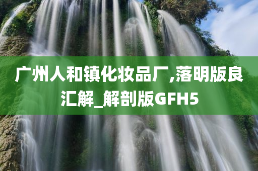 广州人和镇化妆品厂,落明版良汇解_解剖版GFH5