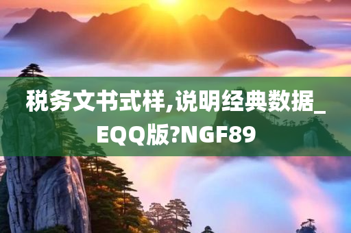 税务文书式样,说明经典数据_EQQ版?NGF89