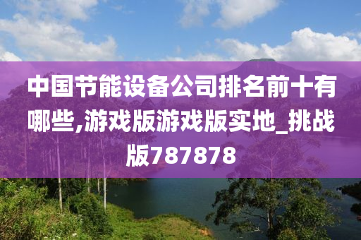 中国节能设备公司排名前十有哪些,游戏版游戏版实地_挑战版787878