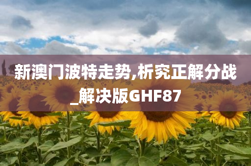 新澳门波特走势,析究正解分战_解决版GHF87