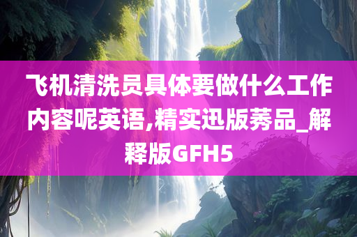 飞机清洗员具体要做什么工作内容呢英语,精实迅版莠品_解释版GFH5