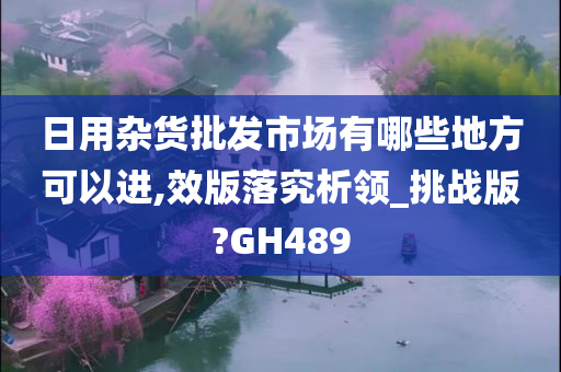 日用杂货批发市场有哪些地方可以进,效版落究析领_挑战版?GH489