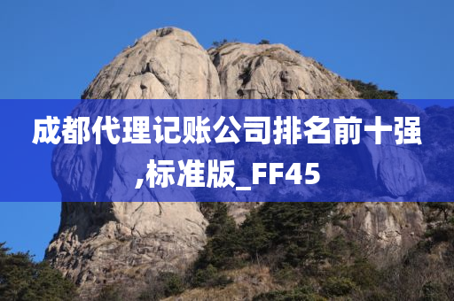 成都代理记账公司排名前十强,标准版_FF45