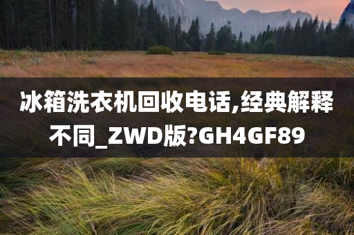 冰箱洗衣机回收电话,经典解释不同_ZWD版?GH4GF89