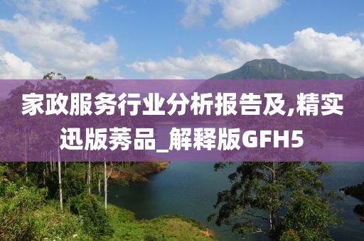 家政服务行业分析报告及,精实迅版莠品_解释版GFH5