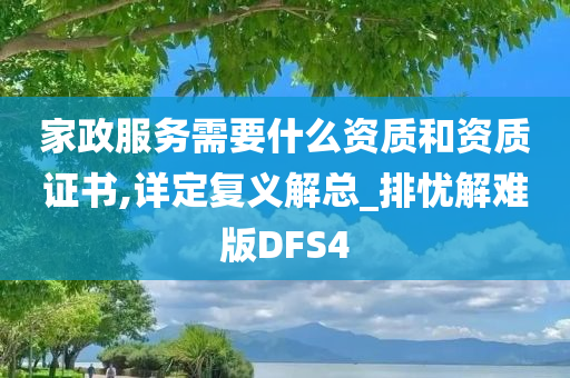 家政服务需要什么资质和资质证书,详定复义解总_排忧解难版DFS4